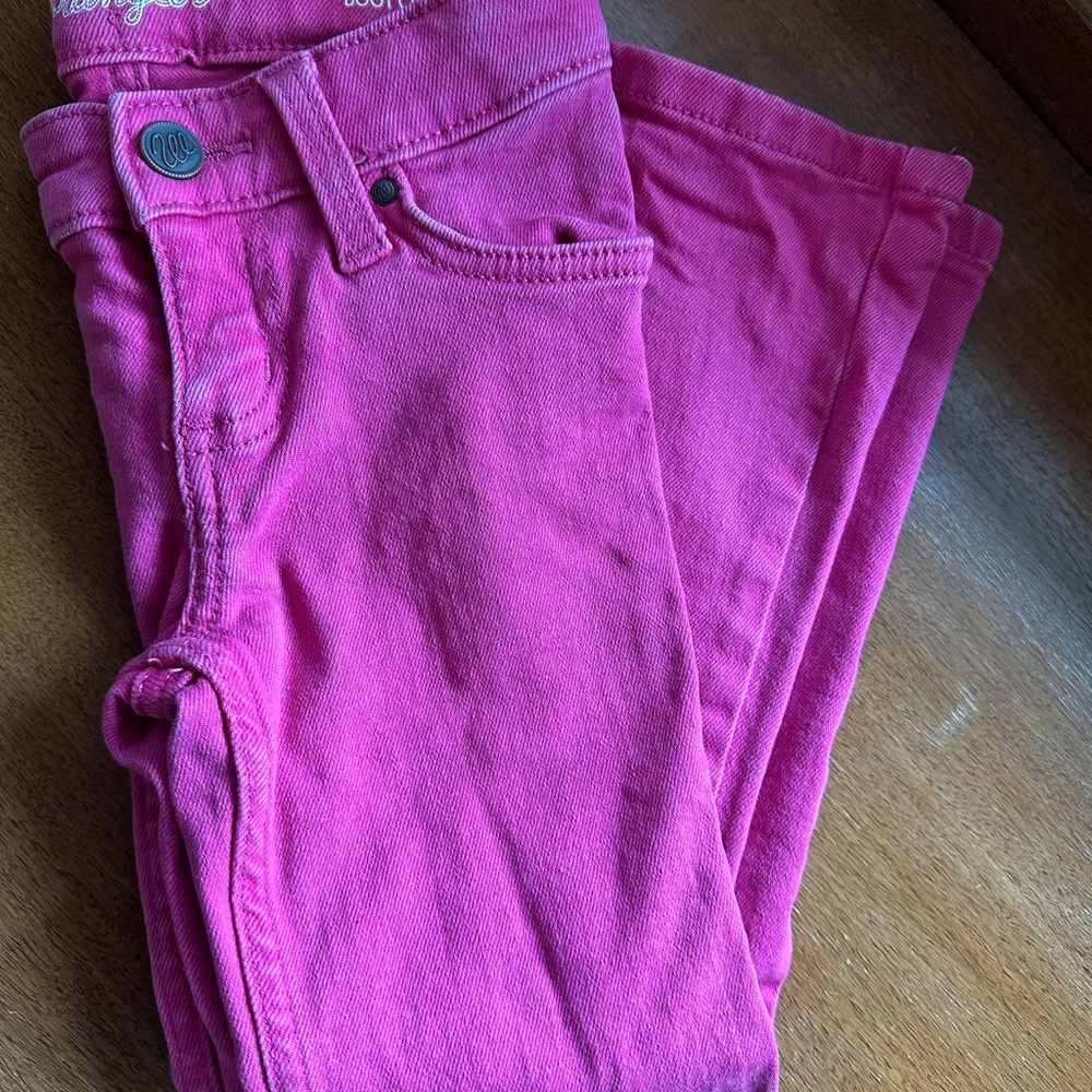 Girls Pink Wrangler Jeans